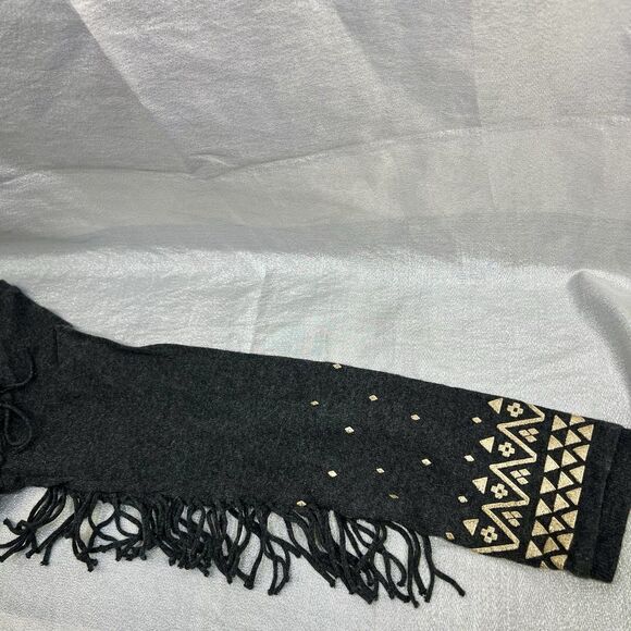 H&M Gold Accent and Gray LS Sweater Dress Girls Size 8-10Y - Picture 5 of 6